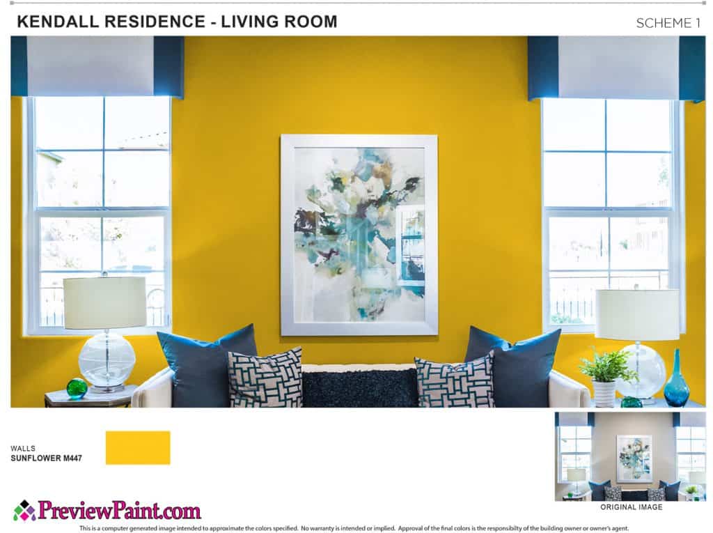 Living Room Paint Colors Project Preview - Color Scheme 1
