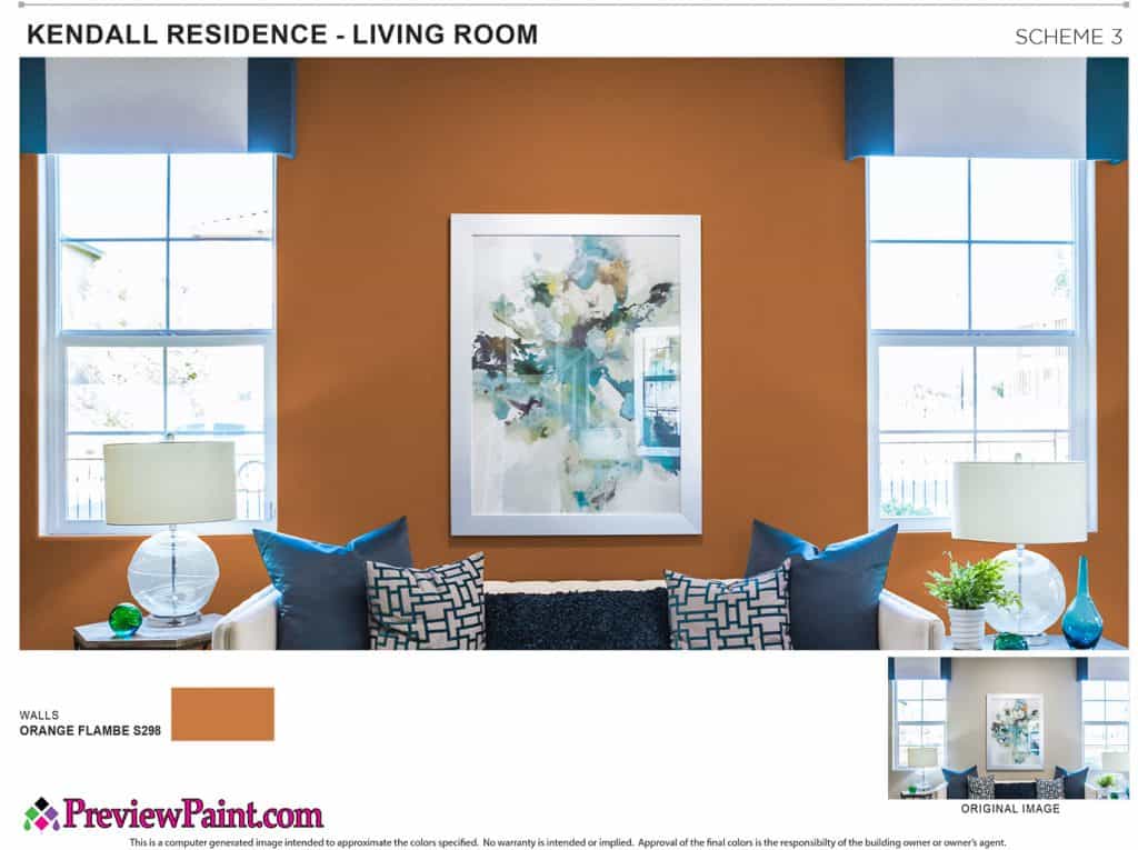 Living Room Paint Colors Project Preview - Color Scheme 3